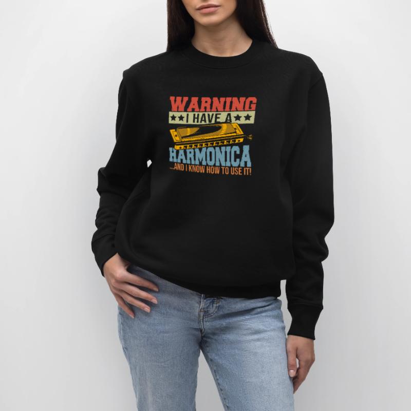 Playing Harmonica Gift Stanley/Stella CHANGER Unisex Organic Sweatshirt