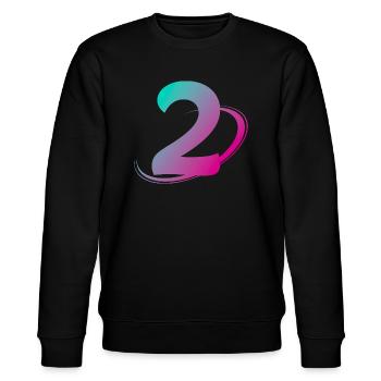Number 2 multicolor - Stanley/Stella CHANGER Unisex Organic Sweatshirt - black - Front - Nik (191cm) & Marisol (170cm)