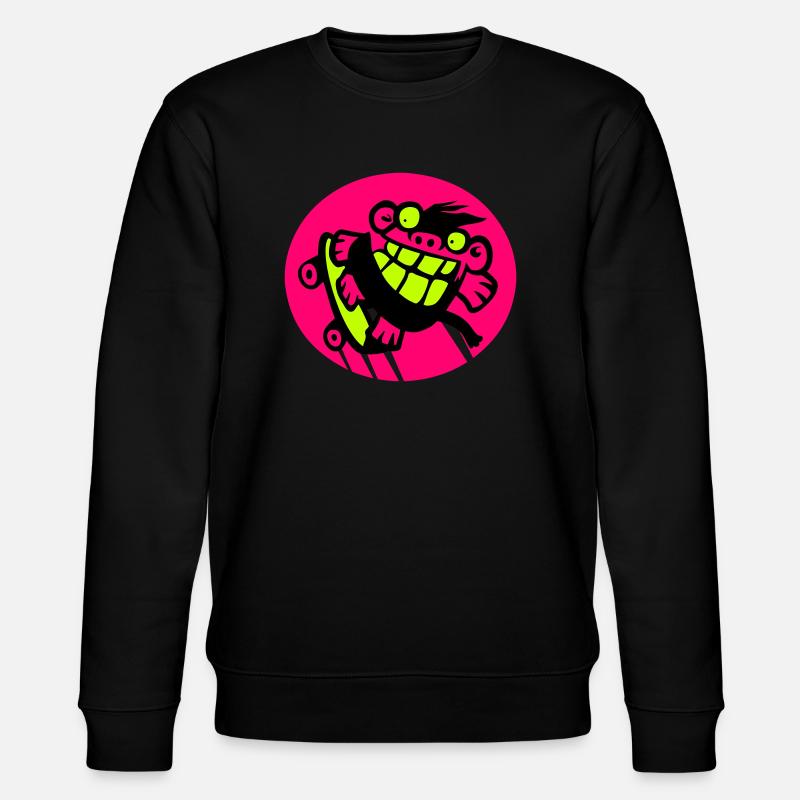 Skateboarding Affe! - Stanley/Stella Unisex Bio-Sweatshirt CHANGER  - Schwarz