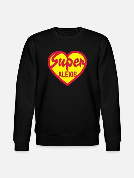 alexis super heart love heart - Stanley/Stella CHANGER Unisex Organic Sweatshirt - black