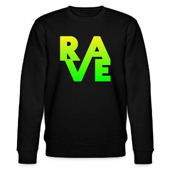 Rave Clothing EDM Music für Raver und DJ - Stanley/Stella Unisex Bio-Sweatshirt CHANGER  - Schwarz - Vorne - Nik (191cm) & Marisol (170cm)