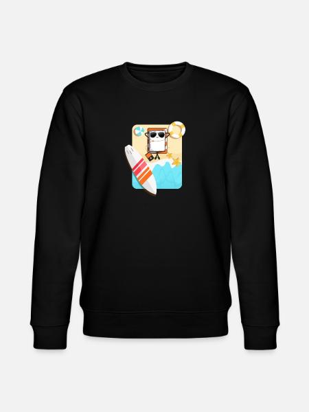 Surfing Sushi on The Beach - Stanley/Stella CHANGER Unisex Organic Sweatshirt - black