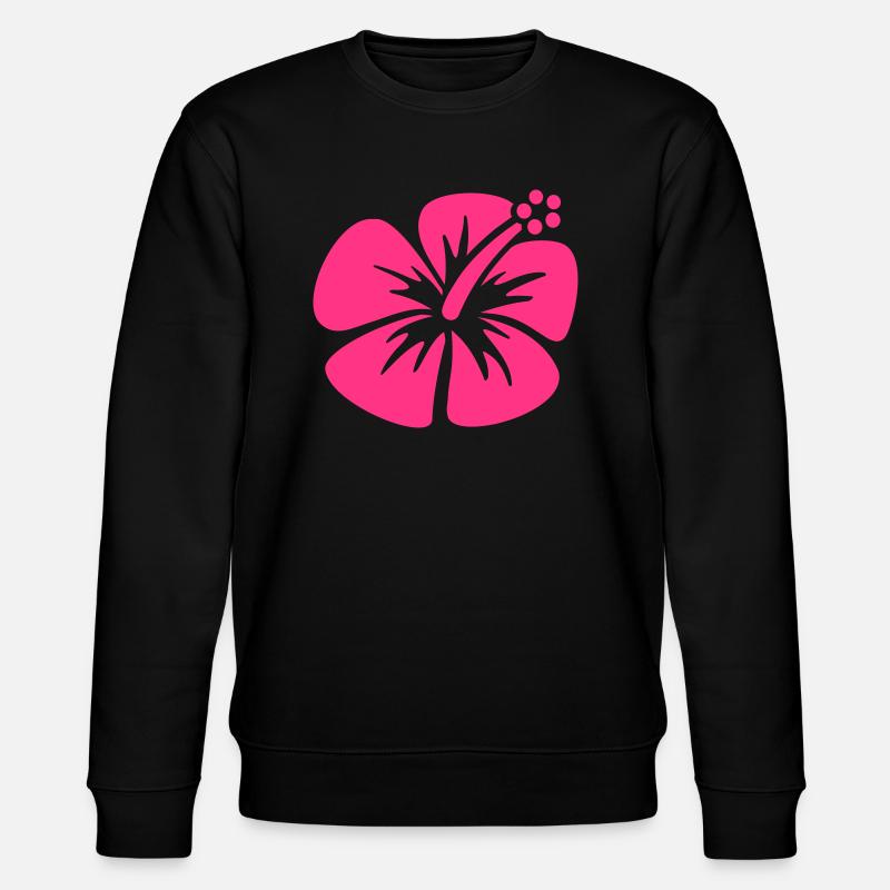 Hibiscus - Stanley/Stella CHANGER Unisex Organic Sweatshirt - black