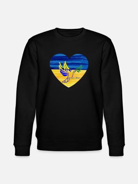 give Peace a chance for Ukraine - Stanley/Stella CHANGER Unisex Organic Sweatshirt - black