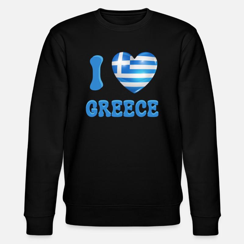 J''aime la Grèce - Sweat bio CHANGER Stanley/Stella Unisexe - noir