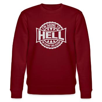 En allant en enfer - Sweat bio CHANGER Stanley/Stella Unisexe - bordeaux - Devant - Nik (191cm) & Marisol (170cm)