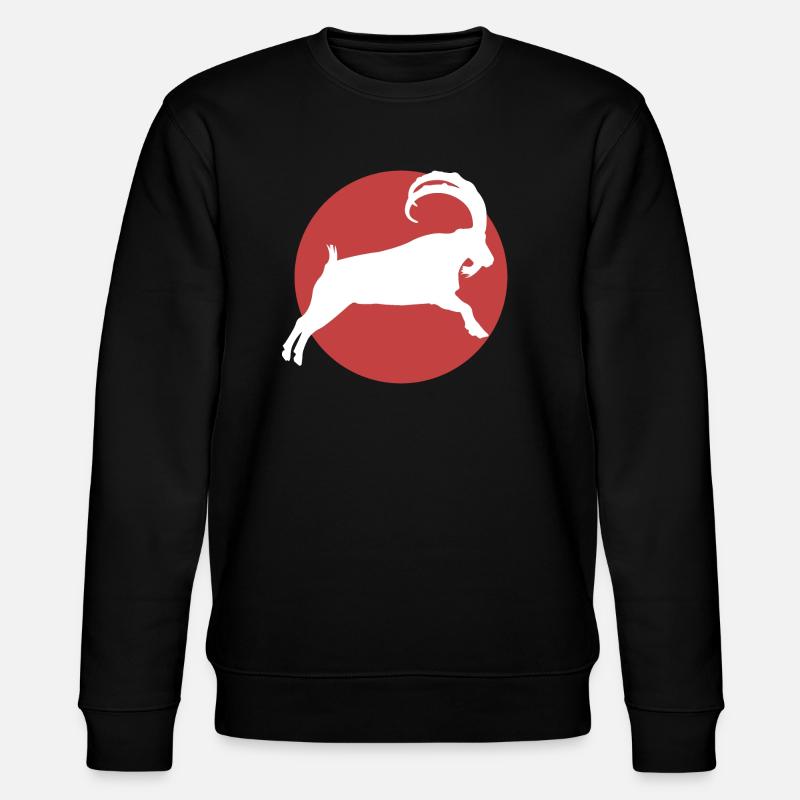 Steinbock - Stanley/Stella Unisex Bio-Sweatshirt CHANGER  - Schwarz