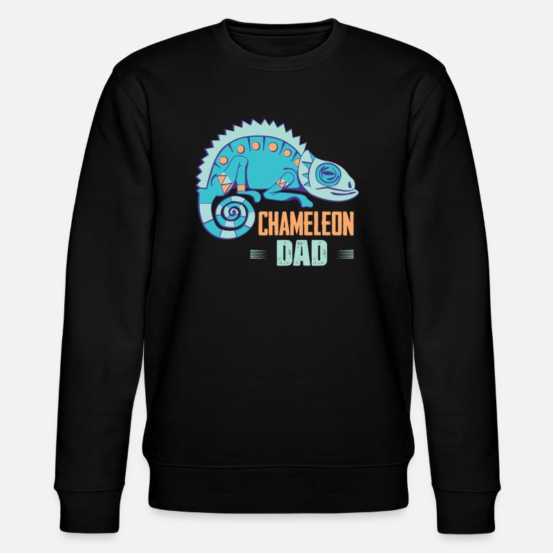 Chameleon Papa Reptile Lizard Lover - Sweat bio CHANGER Stanley/Stella Unisexe - noir
