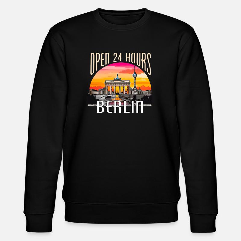 Berlin - open 24 hours - Stanley/Stella CHANGER Unisex Organic Sweatshirt - black
