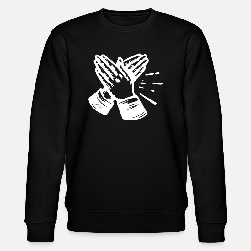 Hands Applause Clapping - Stanley/Stella CHANGER Unisex Organic Sweatshirt - black
