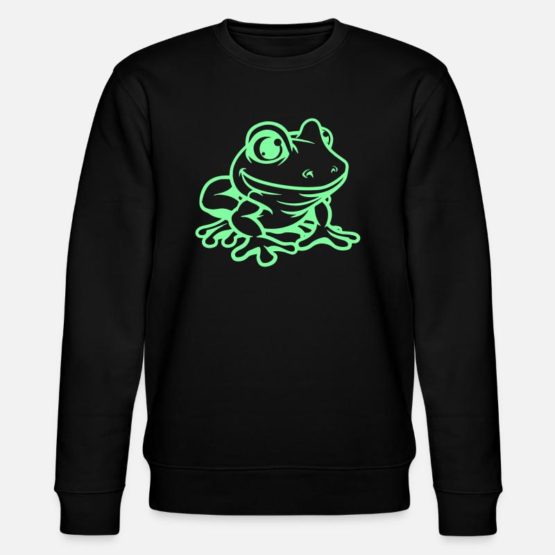 frosch comic - Stanley/Stella Unisex Bio-Sweatshirt CHANGER  - Schwarz