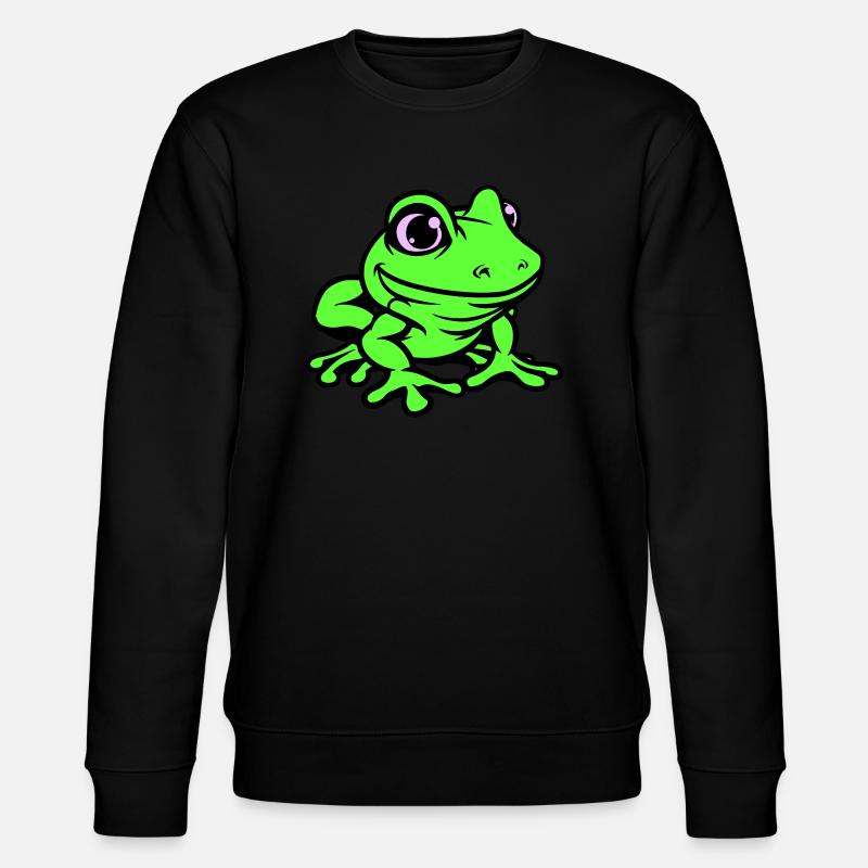 frosch comic - Stanley/Stella Unisex Bio-Sweatshirt CHANGER  - Schwarz