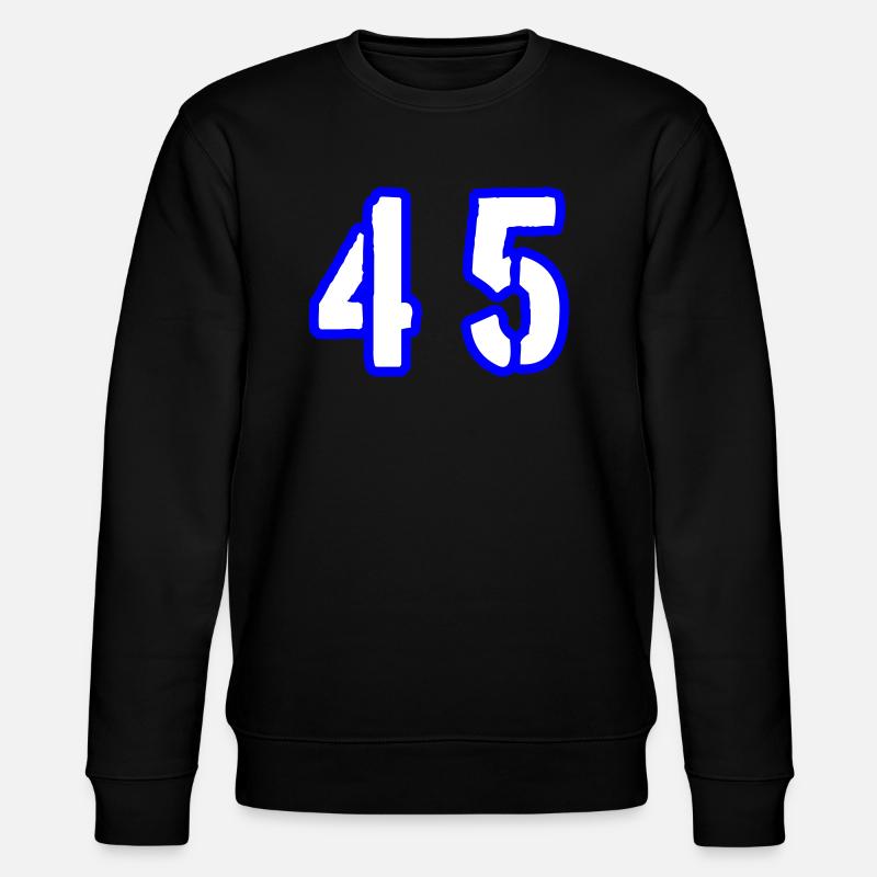 Symbole de chiffre 45 - Sweat bio CHANGER Stanley/Stella Unisexe - noir