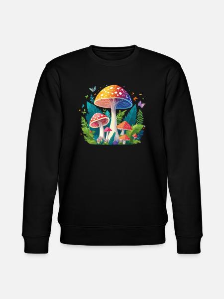 Fantasy Mushroom - Stanley/Stella CHANGER Unisex Organic Sweatshirt - black