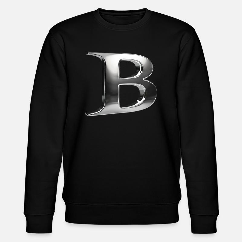 Chrome "B" Metallic - Stanley/Stella CHANGER Unisex Organic Sweatshirt - black