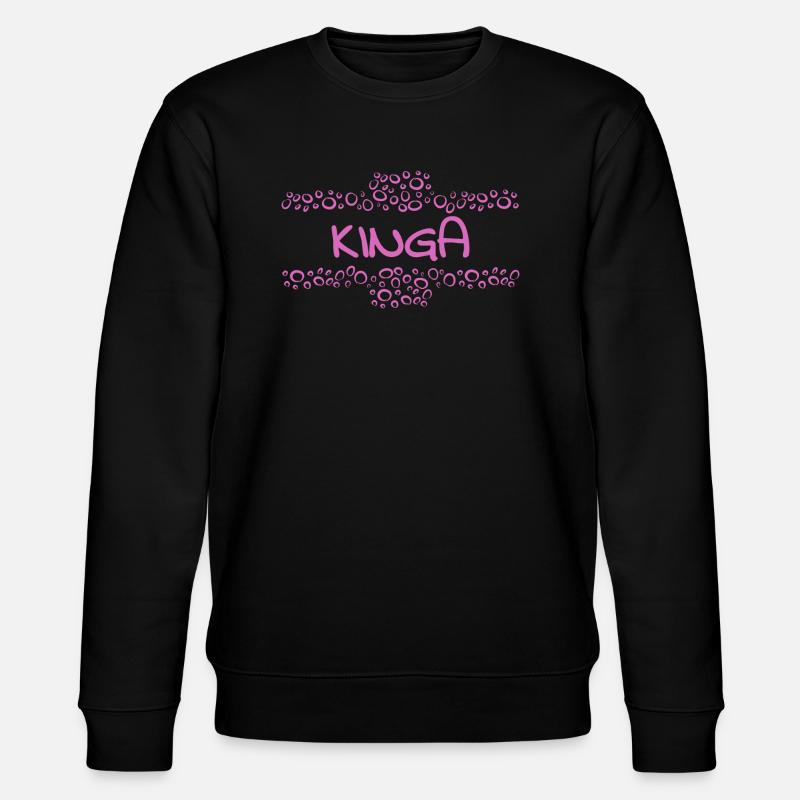 First name Kinga - Stanley/Stella CHANGER Unisex Organic Sweatshirt - black