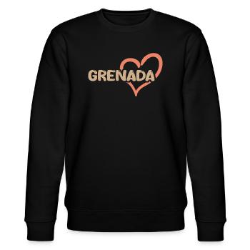 Geschenk für Grenada - Stanley/Stella Unisex Bio-Sweatshirt CHANGER  - Schwarz - Vorne - Nik (191cm) & Marisol (170cm)