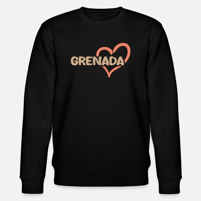 Gift for Grenada - Stanley/Stella CHANGER Unisex Organic Sweatshirt - black
