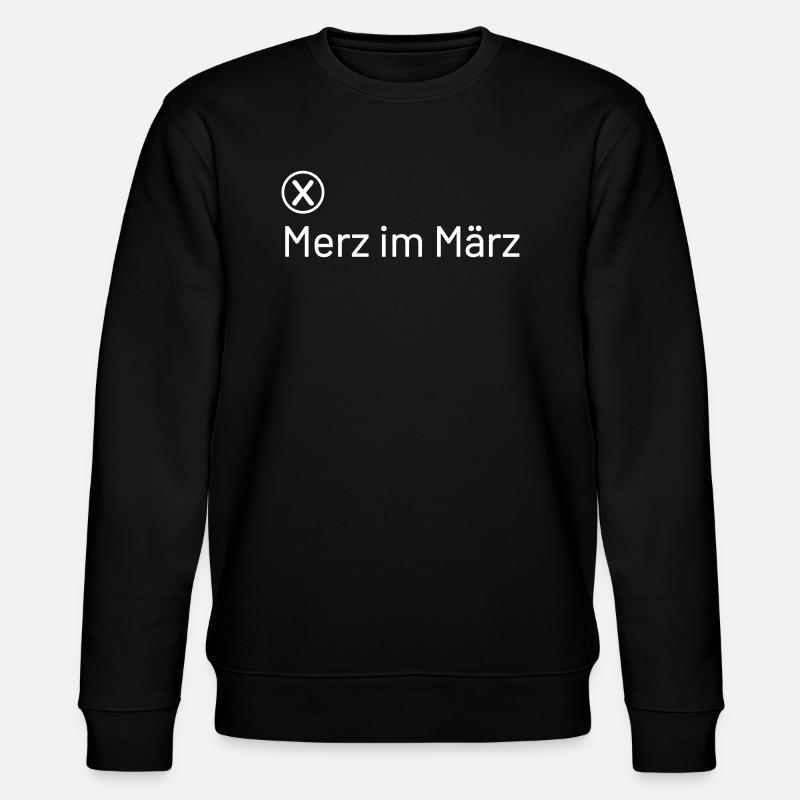 Friedrich Merz im März - Stanley/Stella Unisex Bio-Sweatshirt CHANGER  - Schwarz