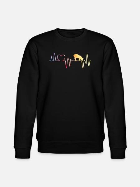 Heartbeat Pig - Stanley/Stella CHANGER Unisex Organic Sweatshirt - black