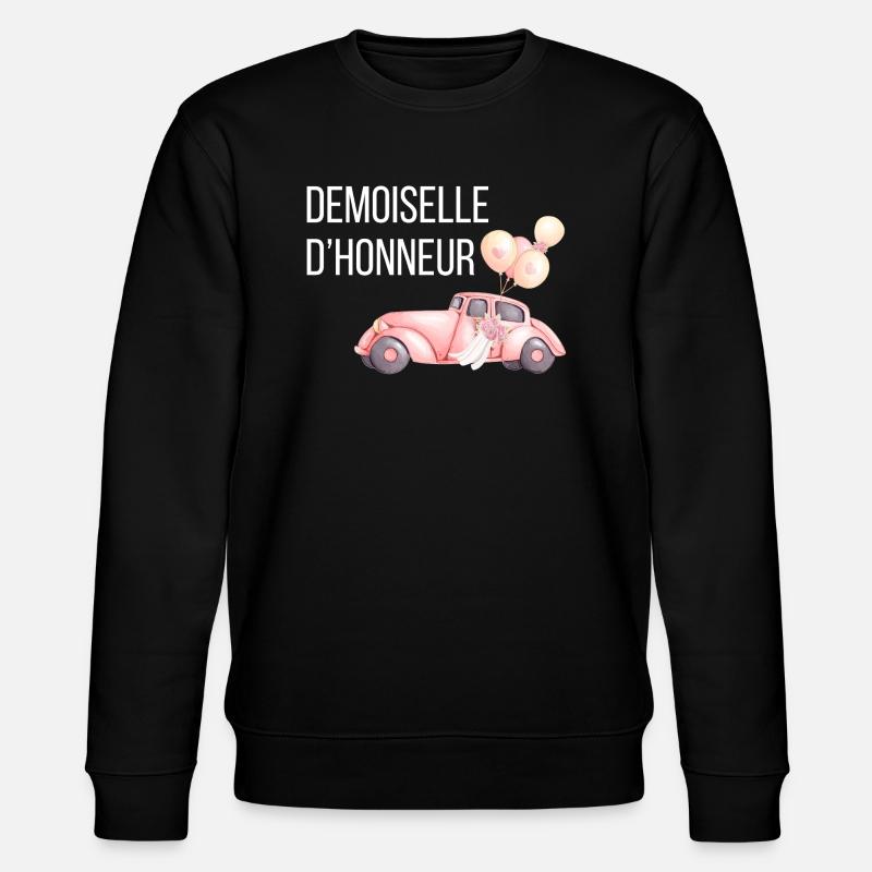 Brautjungfer - Autohochzeit - Stanley/Stella Unisex Bio-Sweatshirt CHANGER  - Schwarz