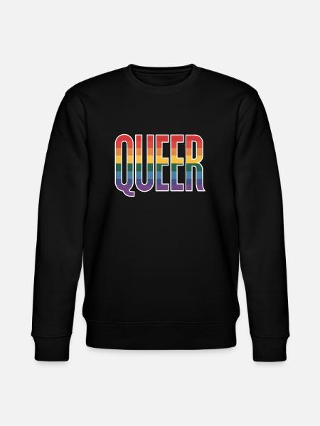 Queer - Cool queer Rainbow Logo - Stanley/Stella CHANGER Unisex Organic Sweatshirt - black