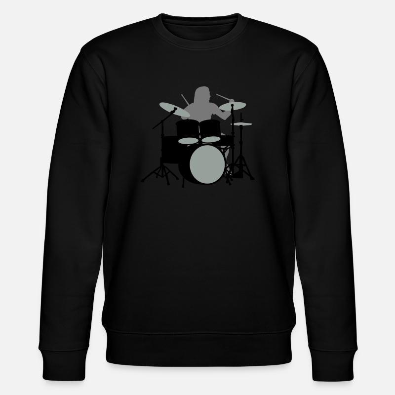 drummer_3c - Stanley/Stella Unisex Bio-Sweatshirt CHANGER  - Schwarz