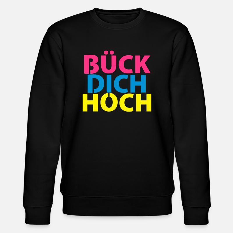 Bück dich hoch! - Stanley/Stella Unisex Bio-Sweatshirt CHANGER  - Schwarz