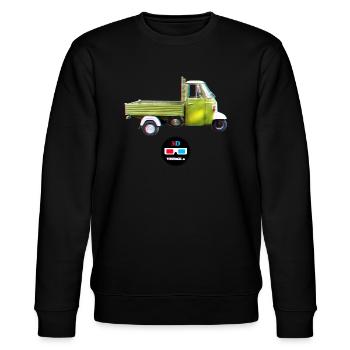 Vintage - Ape 3D - Stanley/Stella Unisex Bio-Sweatshirt CHANGER  - Schwarz - Vorne - Nik (191cm) & Marisol (170cm)