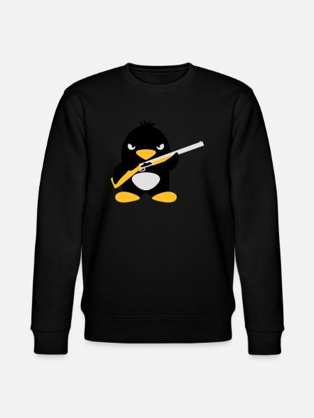 Shotgun Penguin - Stanley/Stella CHANGER Unisex Organic Sweatshirt - black