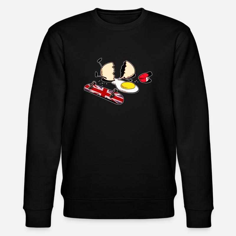 Ei knacken - Stanley/Stella Unisex Bio-Sweatshirt CHANGER  - Schwarz