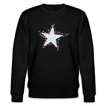 Stern - Stanley/Stella Unisex Bio-Sweatshirt CHANGER  - Schwarz - Vorne - Nik (191cm) & Marisol (170cm)