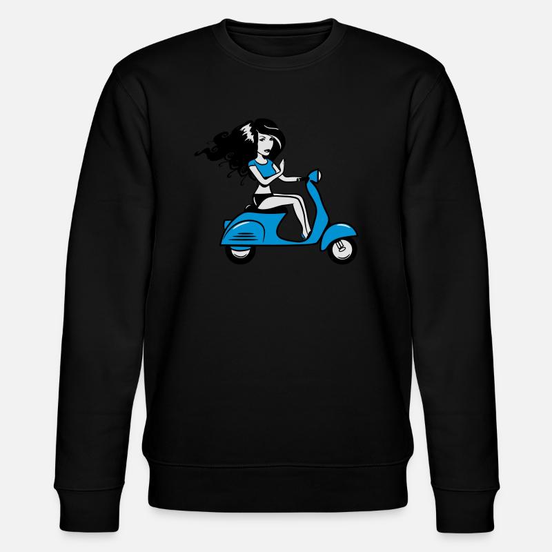 motorroller mädchen sexy - Stanley/Stella Unisex Bio-Sweatshirt CHANGER  - Schwarz