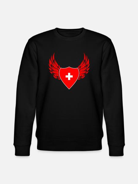 Schweizer Wappen - Stanley/Stella Unisex Bio-Sweatshirt CHANGER  - Schwarz