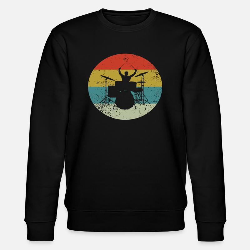Schlagzeuger Retro Geschenk Schlagzeug - Stanley/Stella Unisex Bio-Sweatshirt CHANGER  - Schwarz