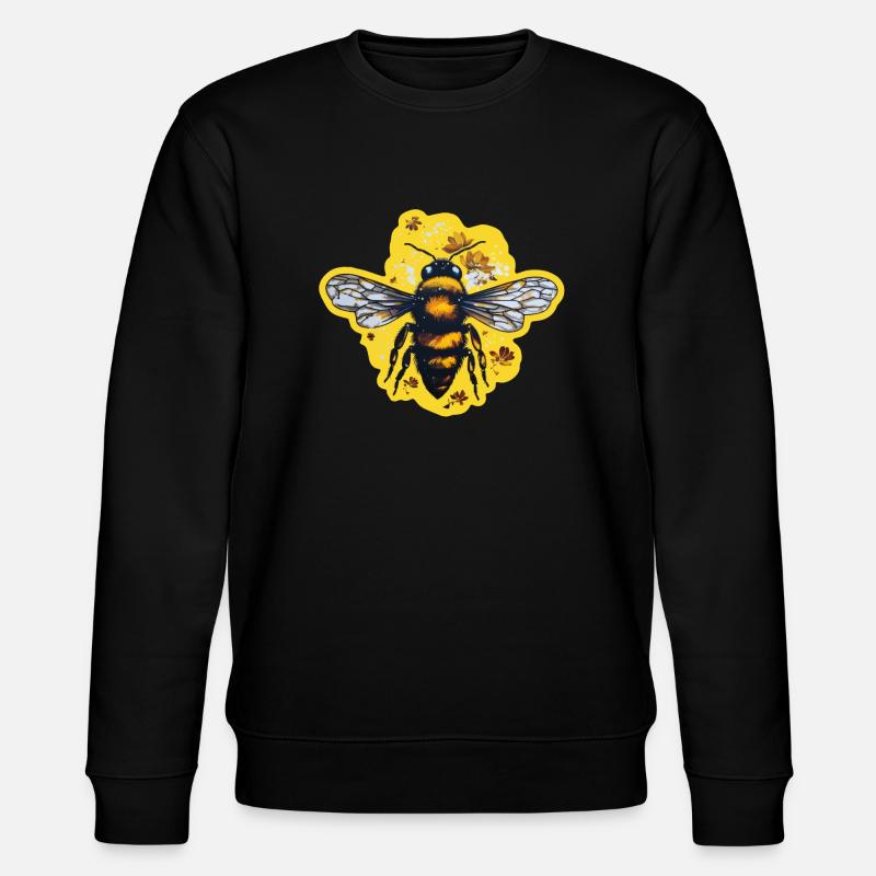 Honigbiene im Sommer - Stanley/Stella Unisex Bio-Sweatshirt CHANGER  - Schwarz