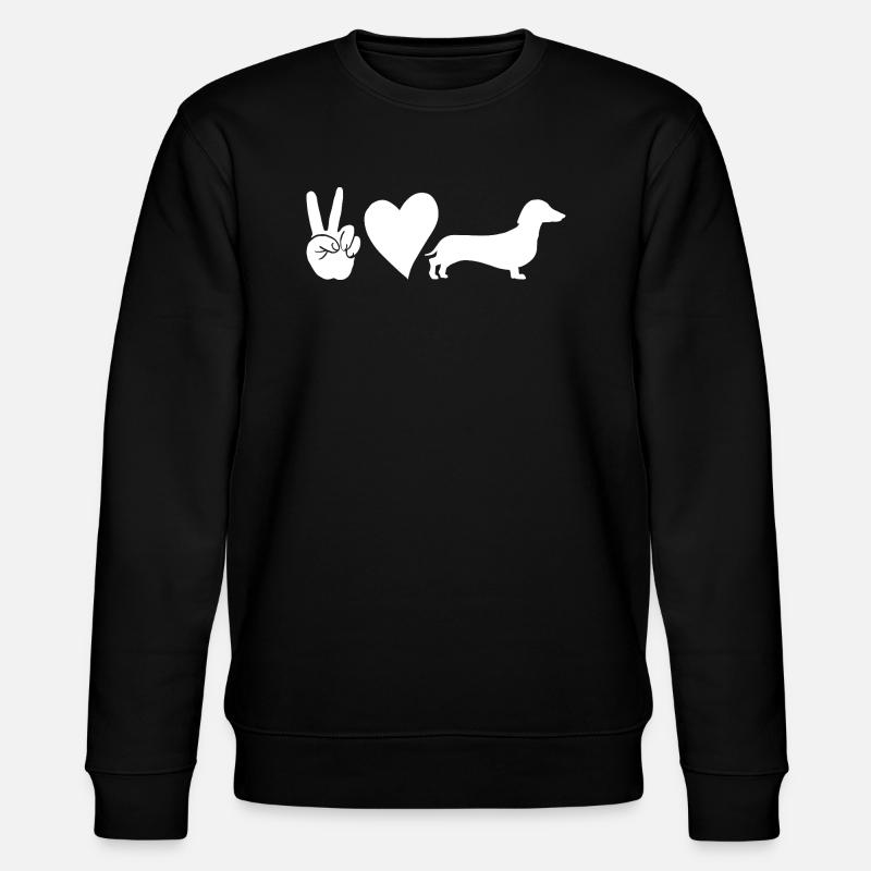 Hund Dackel - Stanley/Stella Unisex Bio-Sweatshirt CHANGER  - Schwarz