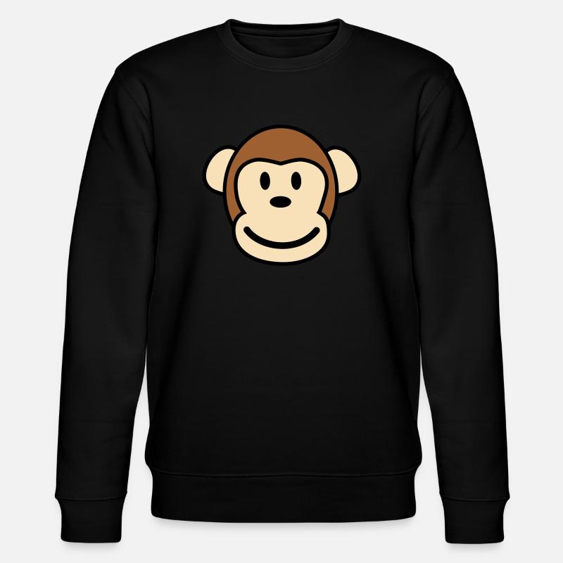 Happy Monkey Glücklicher Affe - Stanley/Stella CHANGER Unisex Organic Sweatshirt - black