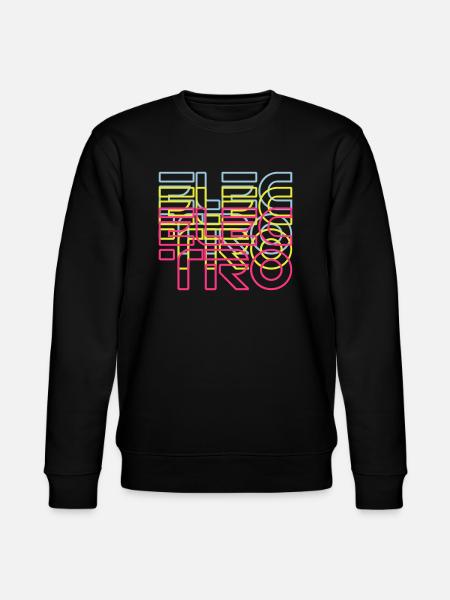 Electro typo - Stanley/Stella CHANGER Unisex Organic Sweatshirt - black