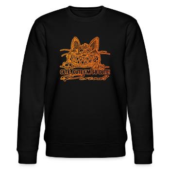 Cute, cute I'm so cute! - Stanley/Stella CHANGER Unisex Organic Sweatshirt - black - Front - Nik (191cm) & Marisol (170cm)