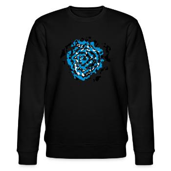 abstract - Stanley/Stella CHANGER Unisex Organic Sweatshirt - black - Front - Nik (191cm) & Marisol (170cm)