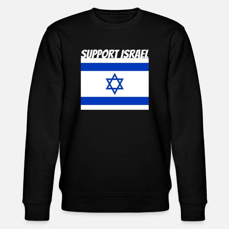 Support Israel - Stanley/Stella CHANGER Unisex Organic Sweatshirt - black