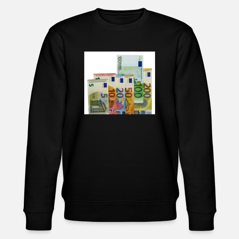 euro banknotes - Stanley/Stella Unisex Bio-Sweatshirt CHANGER  - Schwarz