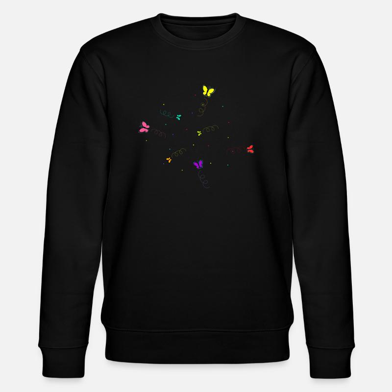 Schmetterlinge - Stanley/Stella Unisex Bio-Sweatshirt CHANGER  - Schwarz