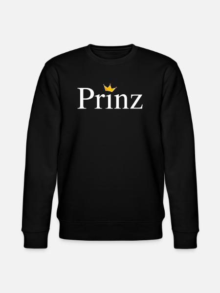 Prinz mit Krone - Stanley/Stella Unisex Bio-Sweatshirt CHANGER - Schwarz
