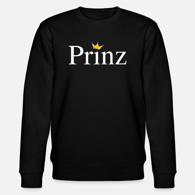 Prinz mit Krone - Stanley/Stella Unisex Bio-Sweatshirt CHANGER - Schwarz
