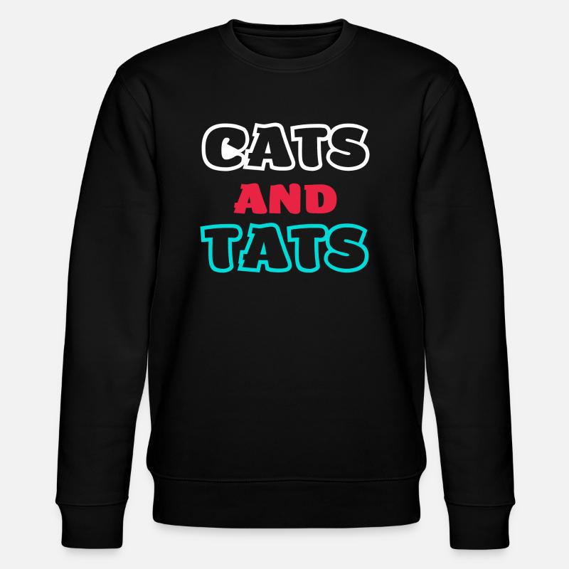 Katze und Tats - Stanley/Stella Unisex Bio-Sweatshirt CHANGER  - Schwarz