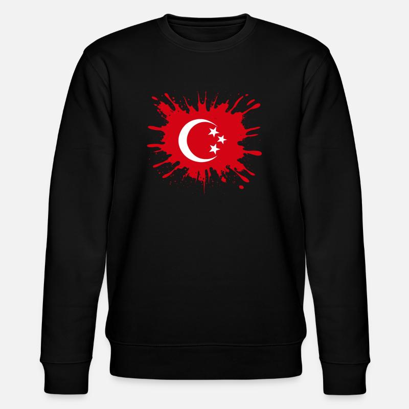 Türkische Flagge - Stanley/Stella Unisex Bio-Sweatshirt CHANGER  - Schwarz
