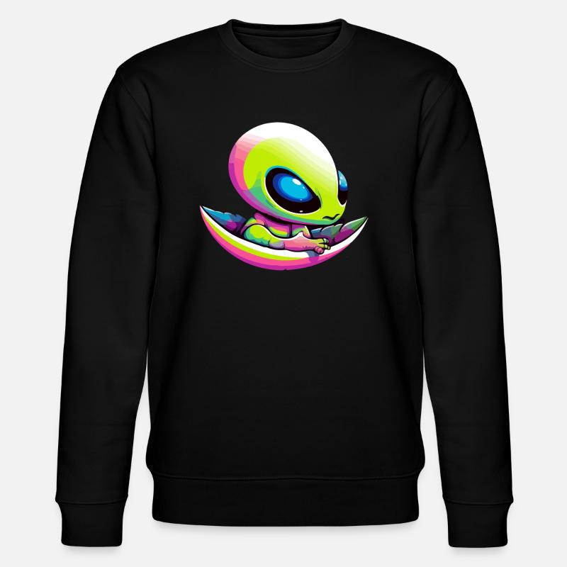 Loli, der Außerirdische - Stanley/Stella Unisex Bio-Sweatshirt CHANGER - Schwarz