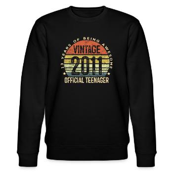 Vintage 2011 Official Teenager 13th Birthday Gifts - Sweat bio CHANGER Stanley/Stella Unisexe - noir - Devant - Nik (191cm) & Marisol (170cm)